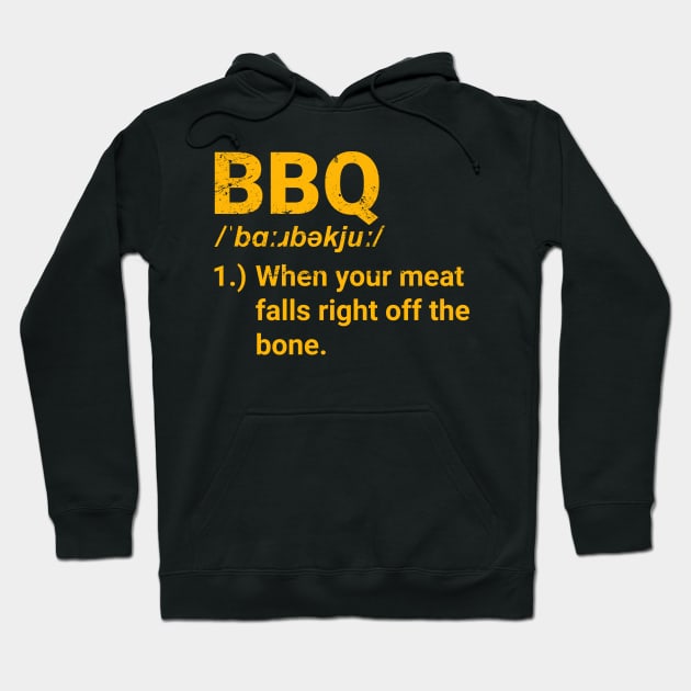 BBQ Definition Gift For Barbecue and Smoker Grilling Master Hoodie by tobzz